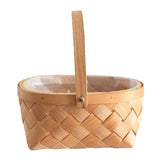 Maxbell Woven Storage Bin Eggs Candy Basket Rattan Flower Basket for Garden Party 29cmx21cmx12.5cm