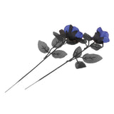 Maxbell Artificial Roses with Eyeballs Halloween Costume Party blue