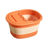 Maxbell Foot Bath Tub Folding Foot Bath Bucket Foot SPA Bath Massager for Camping Orange