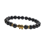 Maxbell Stretch Bracelet Round Bead Handmade for Lovers Valentine'S Day Holidays Black