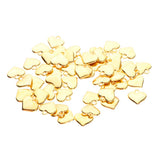 Maxbell 50pcs Vintage Love Heart Shape Necklace Bracelet Pendant Bead Gold