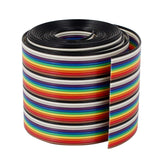 Max 1M 1.17mm 40PIN Wire Flat Multicolored Flexible Rainbow Ribbon Jumper Cable