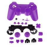 Maxbell Purple-Replacement Full Housing Shell Case Skin Mod Kit for PS3 Controller Full Access Protective