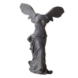 Maxbell Winged Victory of Samothrace Statue Sculpture Greek Goddess Art for Table Dark Gray