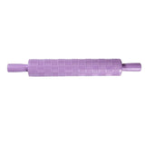 Maxbell Sugarcraft Cake Fondant Rolling Pin Embossed Decor Mold Purple Lattice