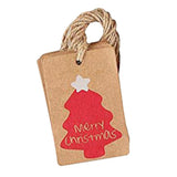 Maxbell 100PCS/Set Kraft Paper Christmas Crafts Gift Tags Price Tag Hanging Deco 2