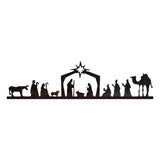 Maxbell Nativity Scene Wall Decor Nativity Wall Art Wall Sculptures for Church 46cmx14cm