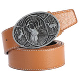 Maxbell Classic PU Leather Belt Strap Waist Belts Waistband Western Cowboy Belt Yellow