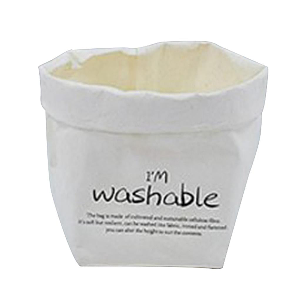 Max Washable Kraft Paper Storage Bag for Food, Toys, Flowers, Makeup White
