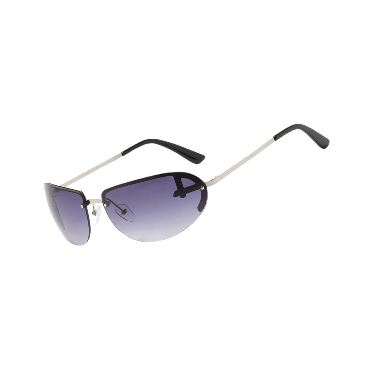 Maxbell Fashion Sunglasses Metal Frame Women Sun Glasses for Holidays Beach Argent Gray