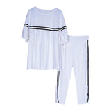 Maxbell Women 2 Piece Outfits Casual Clothes Soft Sweatsuit for Party Vacation XL White