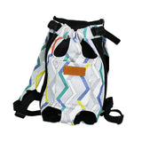 Maxbell Pet Cat Carrier Backpack Chest Bag with Shoulder Strap Adjustable for Hiking L White Black