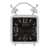 Max Retro Style Shabby Iron Clock  Home Desk Table Clock Ornament  White