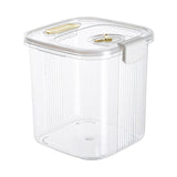 Maxbell Rice Storage Containers Transparent Locking Lid for Flour Pet Food Cereal Transparent  Large