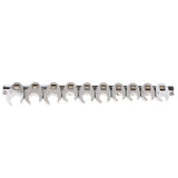 Maxbell 10pcs Flare Nut Crowfoot Line Hex Wrench Set 3/8'' Drive Open End Spanner Chrome Vanadium Steel