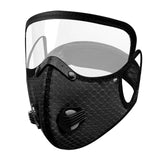 Maxbell Men Women Face Protective Mask with Eyes Shield Goggle Anti Haze  Black