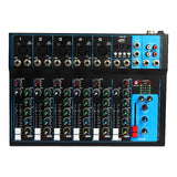 Maxbell 7 Channel Audio Mixer Sound Mixing Board Console System for Studio Recording