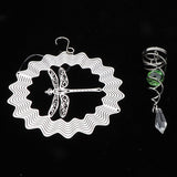Max Crystal Spiral Twister Wind Twister Spinner ndoor Outdoor Dragonfly shape