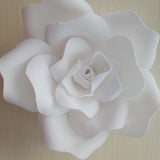Maxbell DIY Foam Flowers Wall Art Backdrop Decor Wedding Photo Prop Decor White