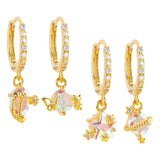 Maxbell 4Pcs Teen Girls Dangle Hoop Earring Ear Cuffs for Girlfriend, Mother, Wife