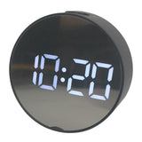 Max LED Large Screen Bedside Alarm Clock Digital Clock Black Frame White Light