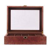 Maxbell Watch Box Wooden Display Case Organizer 12 Slot Rosewood Grain