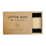 Maxbell 200pcs Cotton Buds Cotton Swabs Double Tip Nose Ears Cleaning Sticks Black