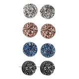 Maxbell Maxbell 8 Pieces Earrings Classic Stylish Shimmer for Anniversary Work Birthday 8mm