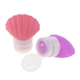 Max 2 Pieces Silicone Empty Travel Cream Shampoo Lotion Bottle 40ml Purple+Pink
