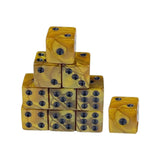 Maxbell 10x 0.6inch Game Dices Teaching Aids for Table Game Role Play Math Teaching Yellow Black
