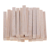 Maxbell Square Balsa Wood Stick Unfinished Woodcraft Stick Dowel Rod 20 Pieces 80mm