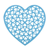 Maxbell DIY Heart Shape Non-woven Foam Hanging Wall Decor for Home Kindergarten Blue