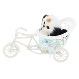 Maxbell Simulation Plush Animal in Tricycle Stuffed Animals Toy Home Decor Dog B