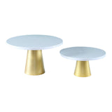 Maxbell 2Pcs Cake Stand for Afternoon Tea Supplies Centerpiece Christmas New Year