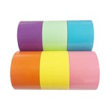 Maxbell 6 Pieces Candy Color Tape 25mx4.8cm for Party Favor Adult