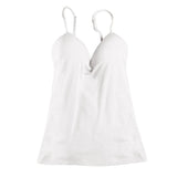 Max Womens Sexy Adjustable Strap Built In Bra Tank Tops Camisole M White