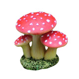 Maxbell Garden Mushroom Ornament Decoration Statue for Micro Landscape Dollhouse DIY Red