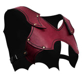 Maxbell Medieval Chest Shoulder Harness Buckles for Halloween Fancy Dress Masquerade Red