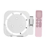 Maxbell Plastic Remote Control Cover Mount Holder for Apple TV6  White Pink