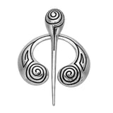 Max Viking Norse Fibula Brooch Cloak Pin Buckle Medieval Jewelry Antique Silver