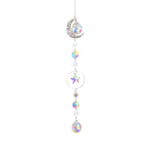Maxbell Crystal Hanging Prisms Pendant with Chain Ornaments Sturdy Colorful Delicate B