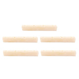 Maxbell 5 Pieces Bridge Slotted Nut for 6-String Electric Guitar Part