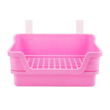 Maxbell Rabbit Toilet Box Hamster Indoor Potty Trainer Corner Litter Guinea Pig Pets Pink