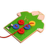 Maxbell Children DIY Pretend Play Wear the Button Preschoolers Educational Toy-Green