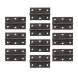 Maxbell 10Pcs Metal Hinges Closing Hinge Connectors for Closet Cabinet Wooden Box Red Bronze