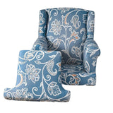 Maxbell Wingback Chair Cover Couch Furniture Protector for Bedroom Living Room Blue