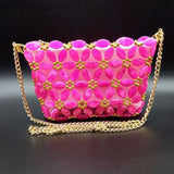 Max DIY Beaded Bag Handmade Crystal Acrylic Crossbody Bag Making Supplies Rosy