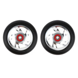 Maxbell 1 Pair Replacement 100mm Stunt Scooter Wheels with Bearing & Bushings white