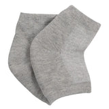 Max 1 Pair Vented Open Toe Heel Socks Sleeves Protector for Cracked Feet Gray