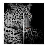 Max Set of 2 Panel Digital Photo Printing Blackout 3D Curtains Snow Leopard
